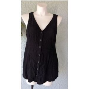 Peplum Harper Sleeveless shirt Blouse torrid plus 3 button up v neck tie back